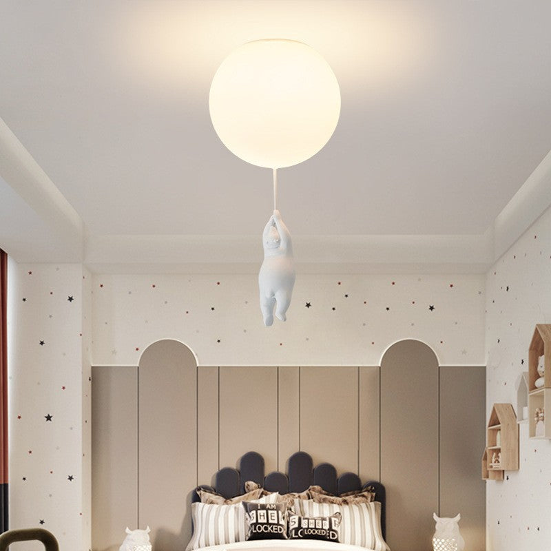 Lampada da soffitto / sospensione a forma di orso con palloncino