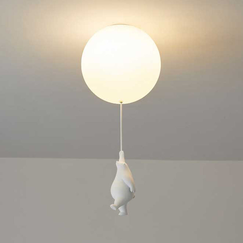 Lampada da soffitto / sospensione a forma di orso con palloncino