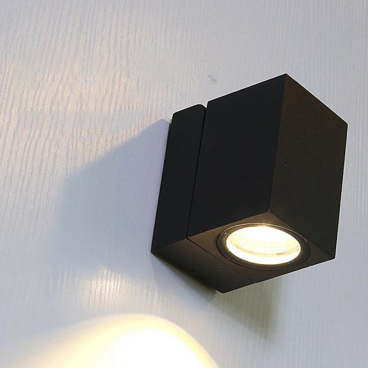 Faretto quadrato moderno da esterno impermeabile con angolo regolabile Lampada da parete LED da giardino