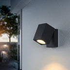 Faretto quadrato moderno da esterno impermeabile con angolo regolabile Lampada da parete LED da giardino