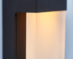 Lampada da Parete LED Solare Quadrata in Vetro Opalino Impermeabile per Esterni