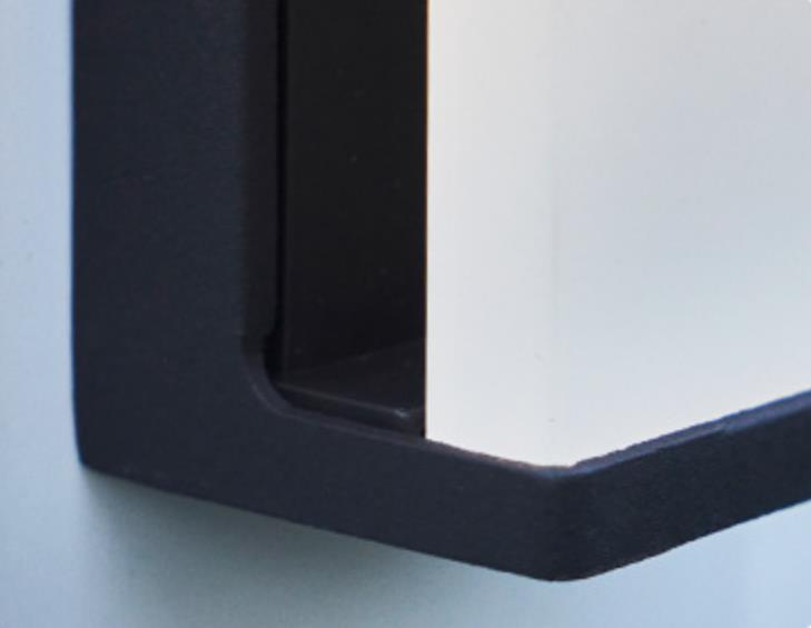 Lampada da Parete LED Solare Quadrata in Vetro Opalino Impermeabile per Esterni