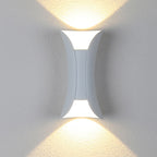 Lampada a LED da esterno Noxel montata a parete curva