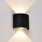 Lampada da parete esterna rettangolare moderna in metallo Tronix, Nero/Bianco, effetto onda d'acqua