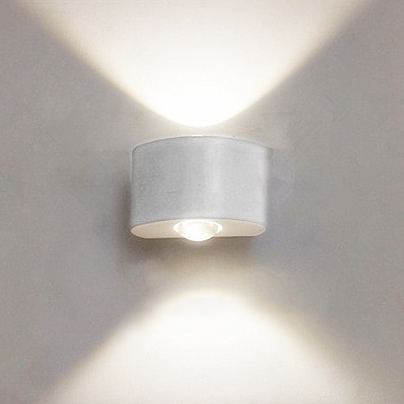 Lampada da parete esterna rettangolare moderna in metallo Tronix, Nero/Bianco, effetto onda d'acqua