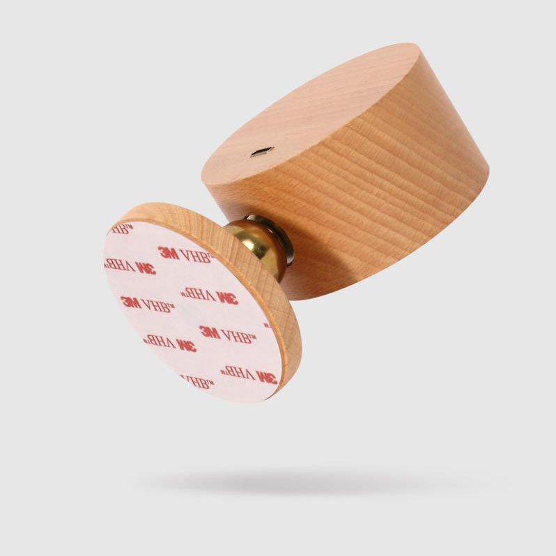 Semplice Lampada da Parete a LED Notturna Ricaricabile USB con Touch Magnetico in Legno