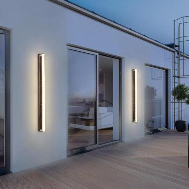 Moderna Lampada da Parete da Giardino Esterna a LED Solare Impermeabile in Acrilico