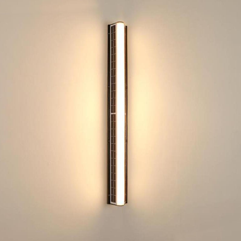 Moderna Lampada da Parete da Giardino Esterna a LED Solare Impermeabile in Acrilico