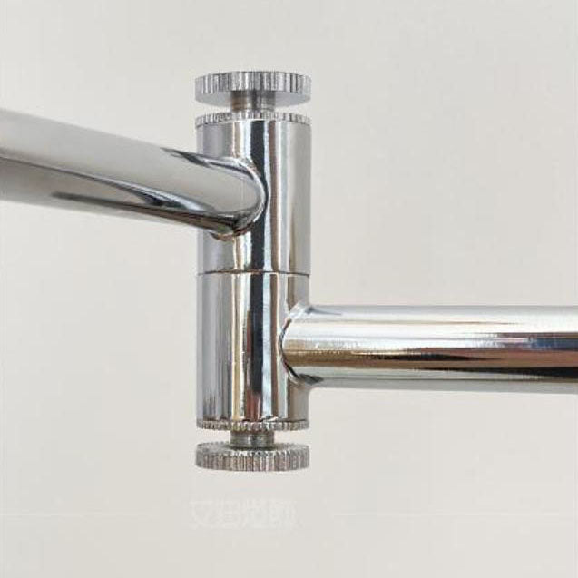 Applique da muro in stile nordico minimalista beige con braccio oscillante e 1 luce