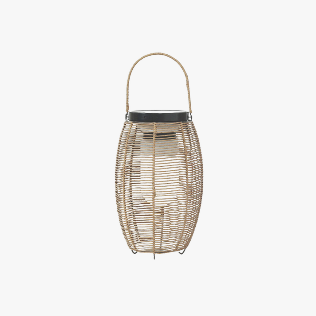 Ray Lanterna Retrò Solare Lampade da Esterno Metallo/Imitazione Rattan