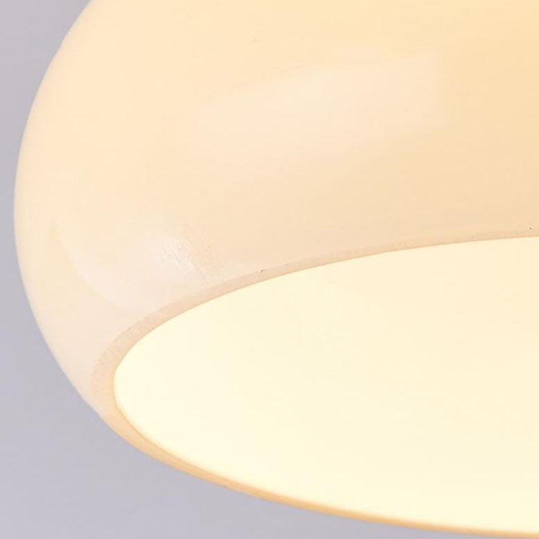 Lampada da soffitto semi-incassata rotonda in ottone vintage creativo con noce e 1 luce