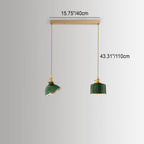 Lampadario Isola in Vetro Verde Vintage Nordico con 1/2/3 Luci