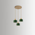 Lampadario Isola in Vetro Verde Vintage Nordico con 1/2/3 Luci