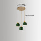 Lampadario Isola in Vetro Verde Vintage Nordico con 1/2/3 Luci