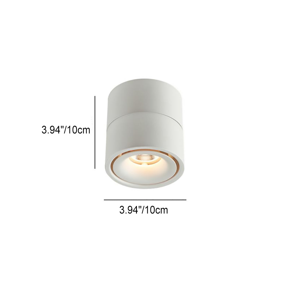 Moderna Lampada da Soffitto a Cilindro Minimalista in Alluminio LED con Angolo Regolabile per Soggiorno