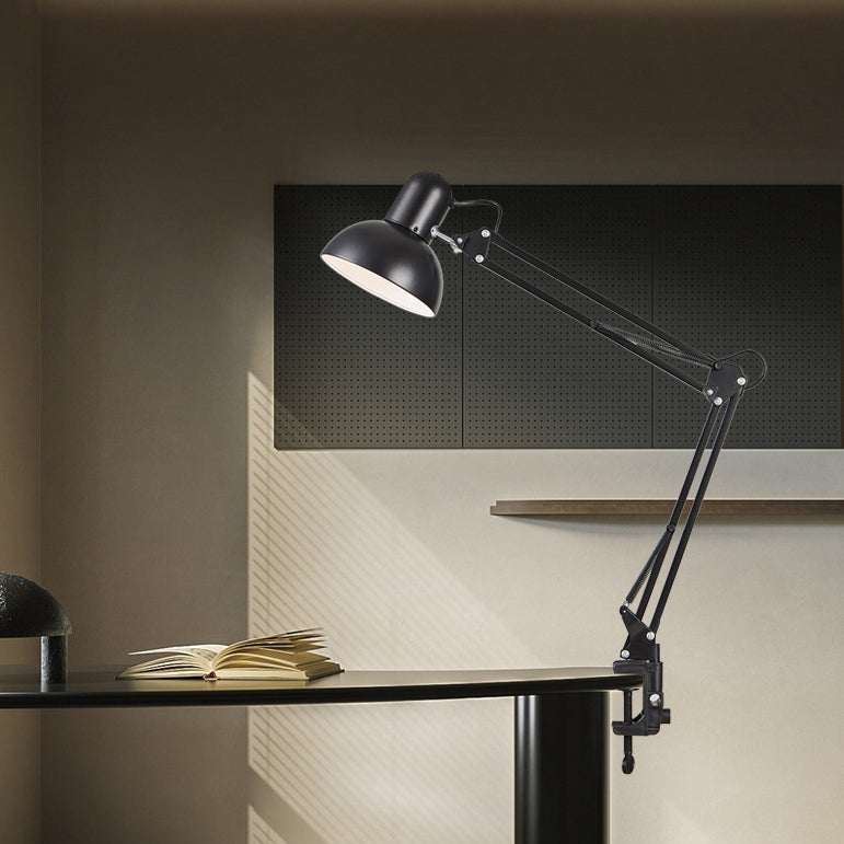 Lampada da Tavolo Retrattile a Braccio Lungo in Stile Moderno Minimalista in ABS con 1 Luce per Camera da Letto