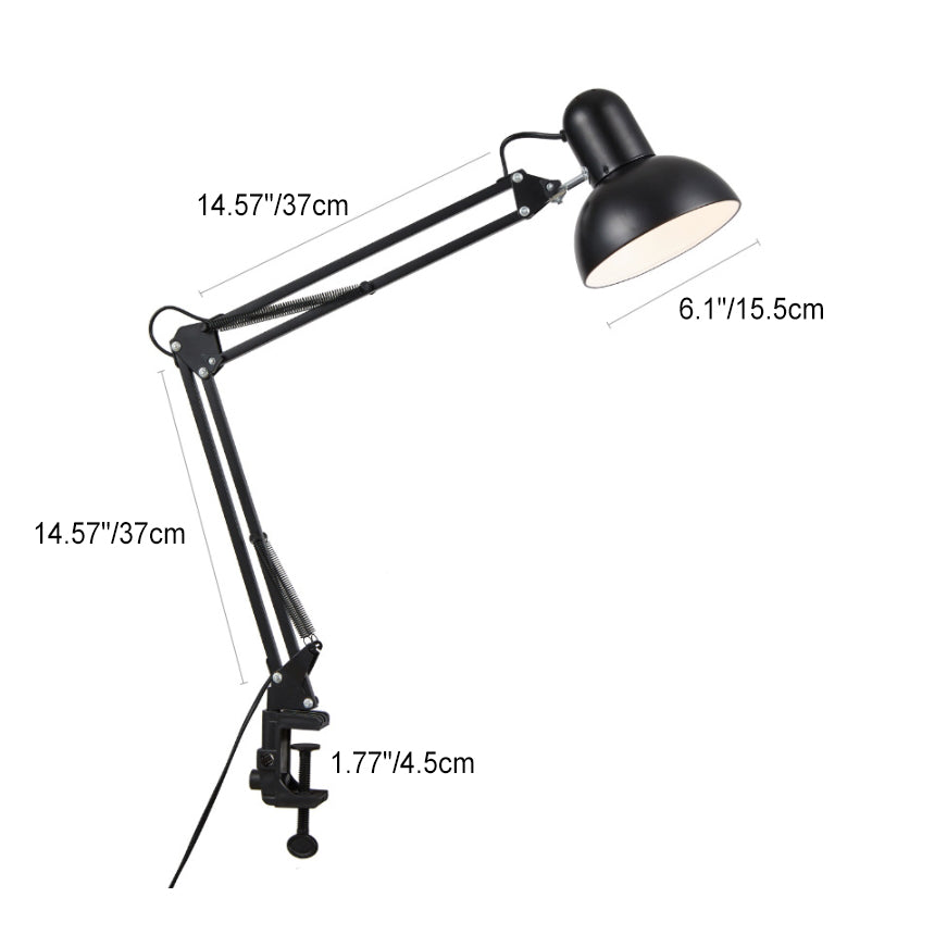 Lampada da Tavolo Retrattile a Braccio Lungo in Stile Moderno Minimalista in ABS con 1 Luce per Camera da Letto