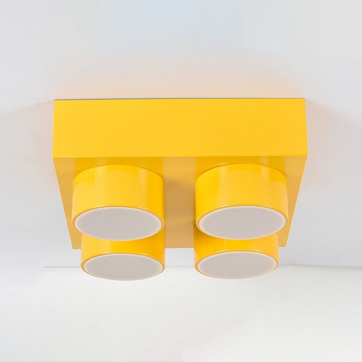 Plafoniera LED quadrata in ferro creativo contemporaneo per camera da letto