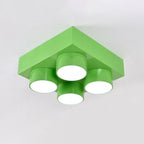 Plafoniera LED quadrata in ferro creativo contemporaneo per camera da letto