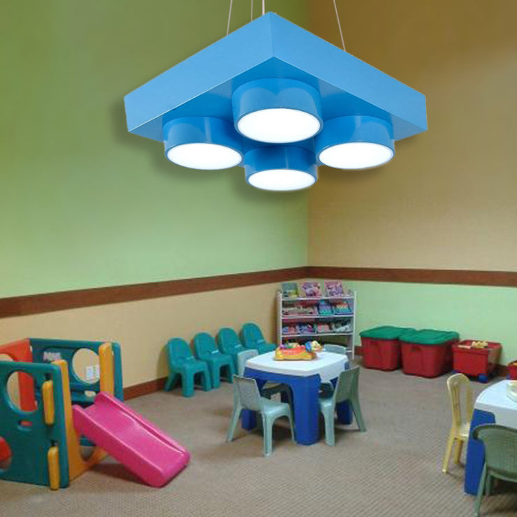Plafoniera LED quadrata in ferro creativo contemporaneo per camera da letto