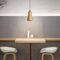 Lampada a Sospensione Piccola Cilindrica in Legno Semplice con 1 Luce