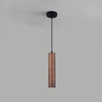 Lampada a sospensione LED cilindrica in legno di quercia minimalista moderna per soggiorno e camera da letto