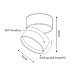 Lampada da soffitto rotante 360 regolabile