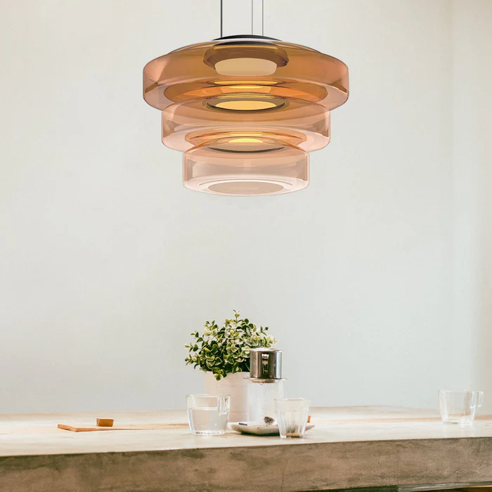 Lampada a Sospensione in Vetro Stile Bauhaus