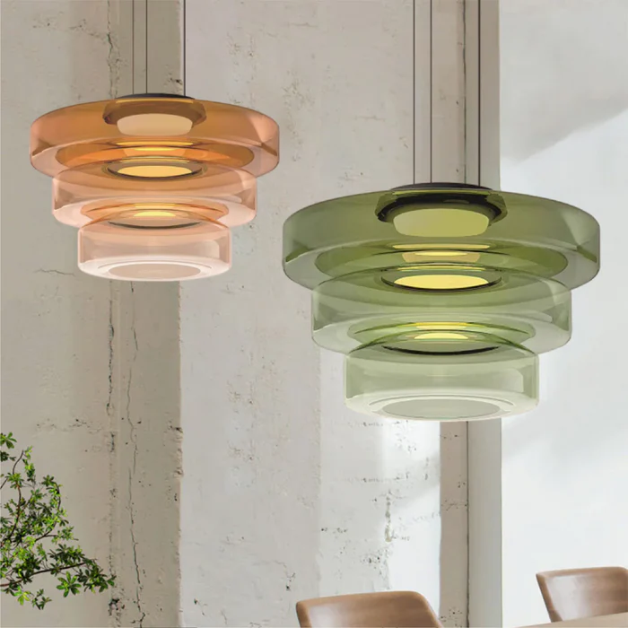 Lampada a Sospensione in Vetro Stile Bauhaus