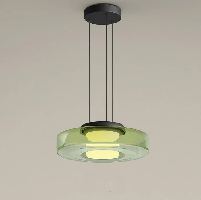 Lampada a Sospensione in Vetro Stile Bauhaus