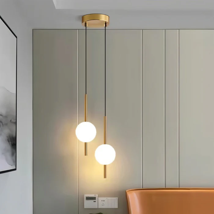 Lampada Appesa Cilindrica Moderna da Comodino