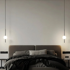 Lampada Appesa Cilindrica Moderna da Comodino