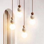 Lampada a Sospensione in Travertino Moderna e Semplice
