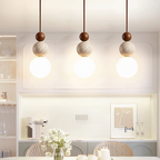 Lampada a Sospensione in Travertino Moderna e Semplice