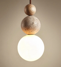Lampada a Sospensione in Travertino Moderna e Semplice