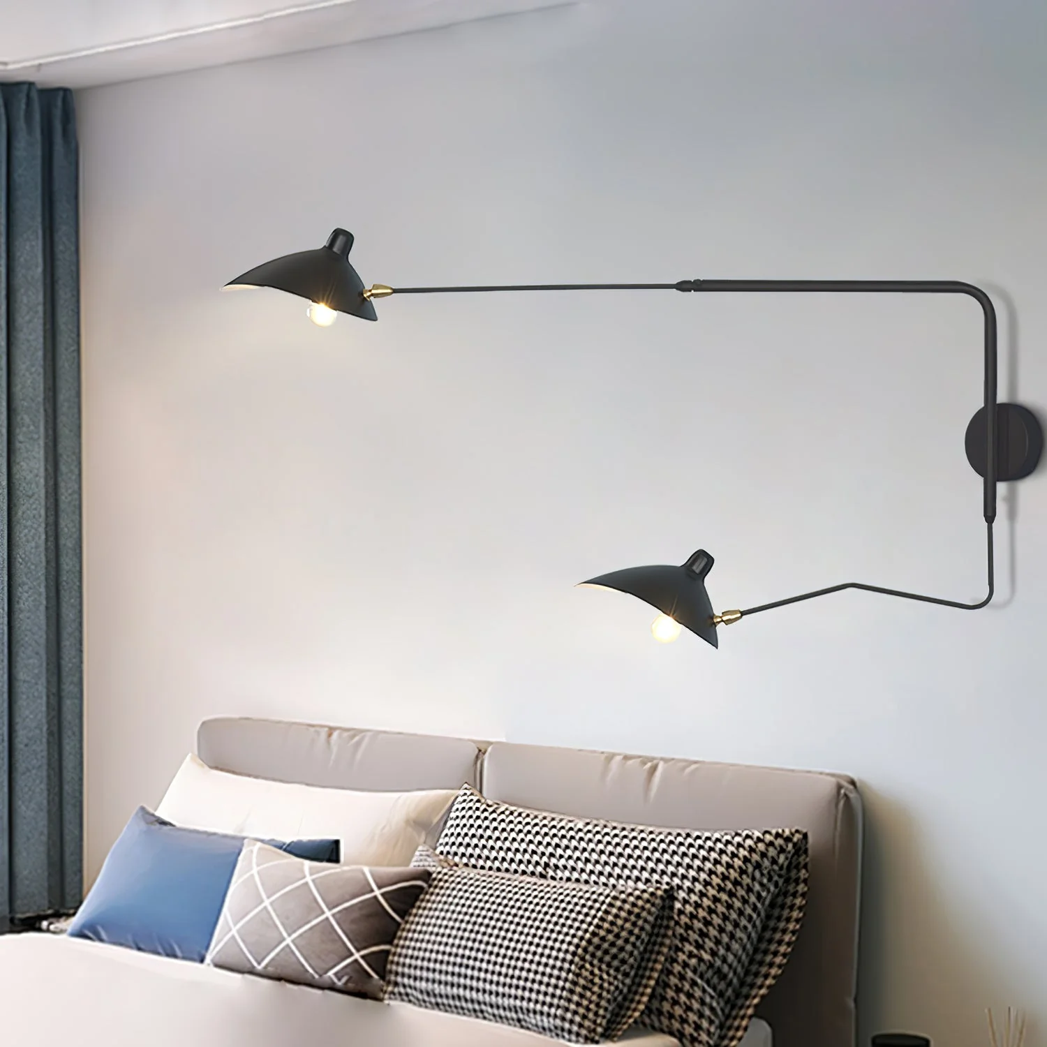 Lampada da Parete Chic a Doppia Testa