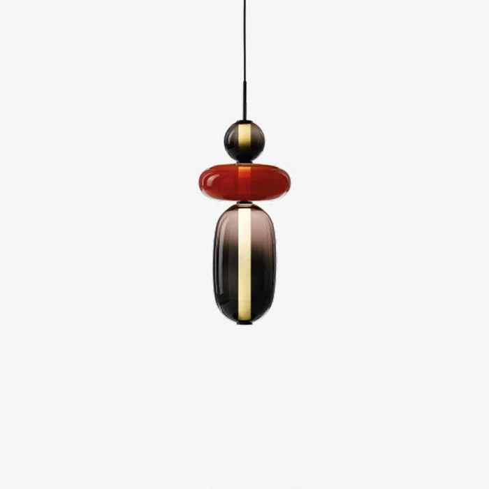 Lampada a Sospensione in Vetro Caramellato Chic