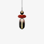 Lampada a Sospensione in Vetro Caramellato Chic
