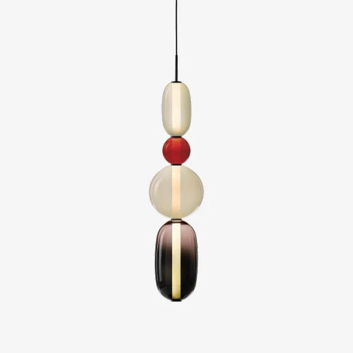 Lampada a Sospensione in Vetro Caramellato Chic