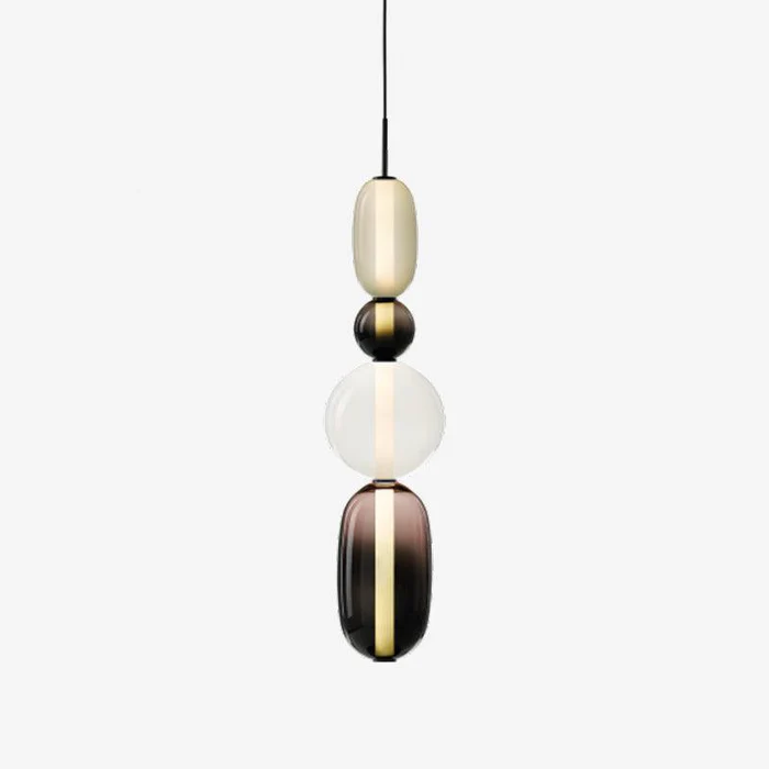 Lampada a Sospensione in Vetro Caramellato Chic