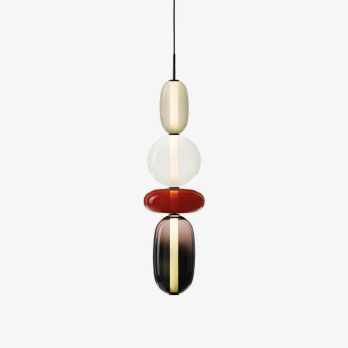 Lampada a Sospensione in Vetro Caramellato Chic