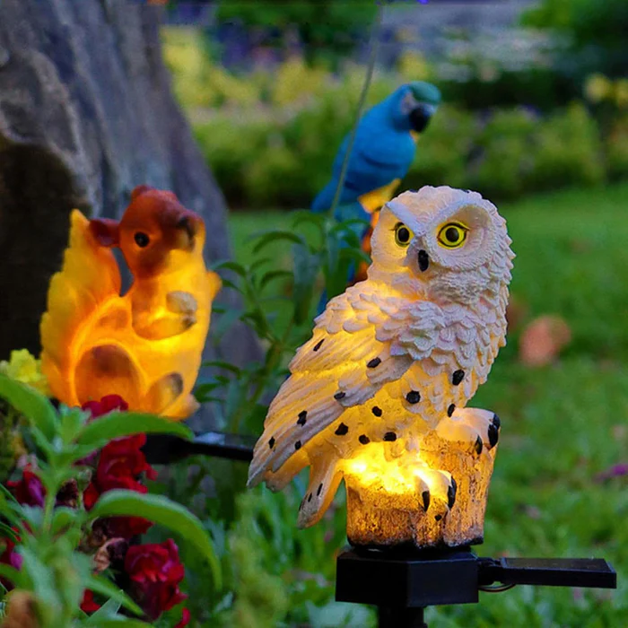 Lampada Creativa a Forma di Gufo Solare