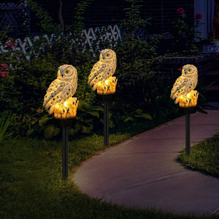 Lampada Creativa a Forma di Gufo Solare