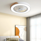 Ventilatori da soffitto in legno contemporanei con luci LED