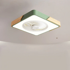 Ventilatori da soffitto in legno contemporanei con luci LED