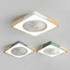 Ventilatori da soffitto in legno contemporanei con luci LED