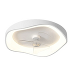 Ventilatore da soffitto bianco in minimalismo moderno con luce