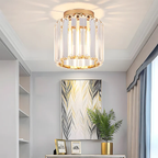 GlareFusion Moderno Lampadario a Soffitto in Vetro Cristallo LED Nordico