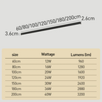 Lampada da soffitto a striscia lunga minimalista moderna