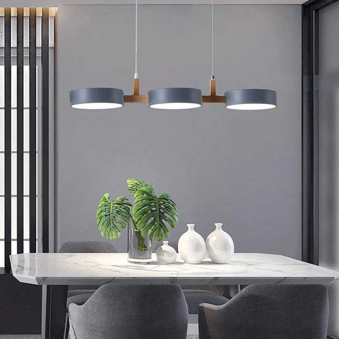 Lampada a Sospensione in Metallo Nordica Moderna a Cilindro
